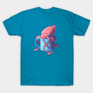 Coffee Cup Squid T-Shirt